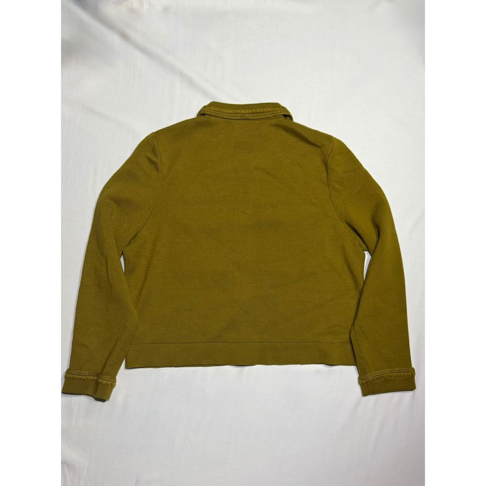 SEZANE Betty Cardigan Jacket Merino Wool Khaki Green Olive - Picture 4 of 11